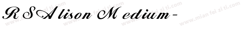 RSAlison Medium字体转换
